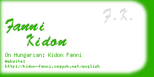 fanni kidon business card